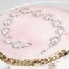 pulsera flor circonita blanca