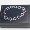 pulsera flor circonita blanca