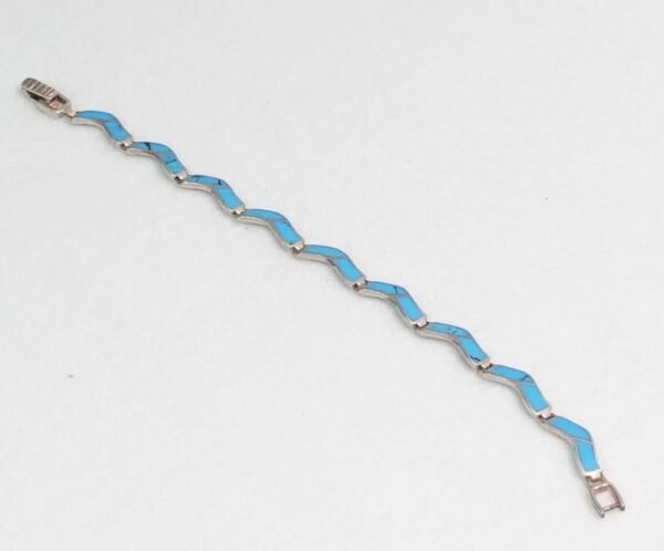 pulsera zig zag turquesa